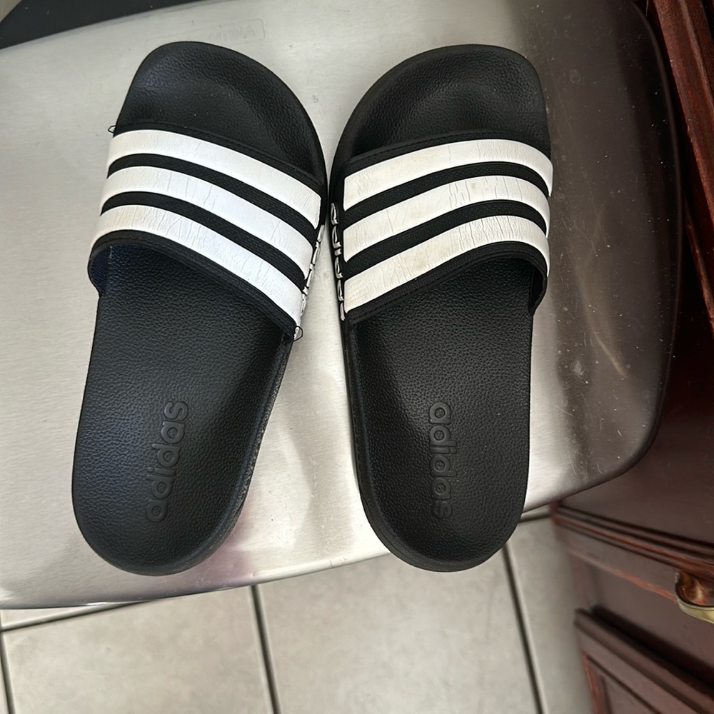 Adidas slides for borla or boys size 3